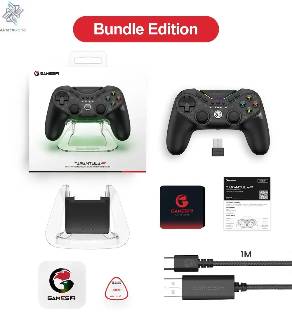 GameSir Tarantula Pro Gamepads PC for Nintendo Switch 2 Switch Android iOS TMR Hall sticks NFC 6 axis Gyro 9 Programmable Button Ai-TechWorld 