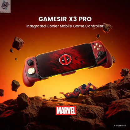 GameSir X3 Pro Deadpool Edition Controller Type-C Wired Licensed by Marvel Cooler Camepad for iPhone 16/15 series And Android Ai-TechWorld 