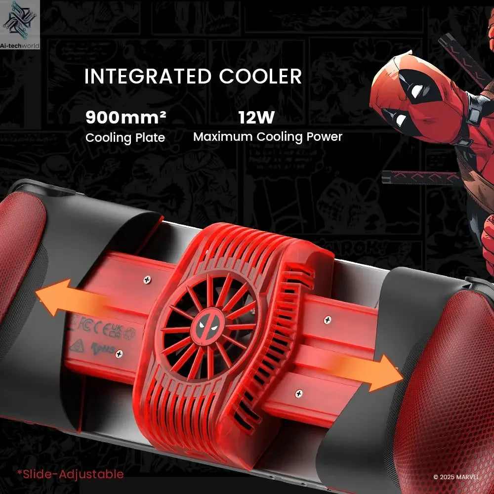GameSir X3 Pro Deadpool Edition Controller Type-C Wired Licensed by Marvel Cooler Camepad for iPhone 16/15 series And Android Ai-TechWorld 