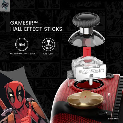 GameSir X3 Pro Deadpool Edition Controller Type-C Wired Licensed by Marvel Cooler Camepad for iPhone 16/15 series And Android Ai-TechWorld 
