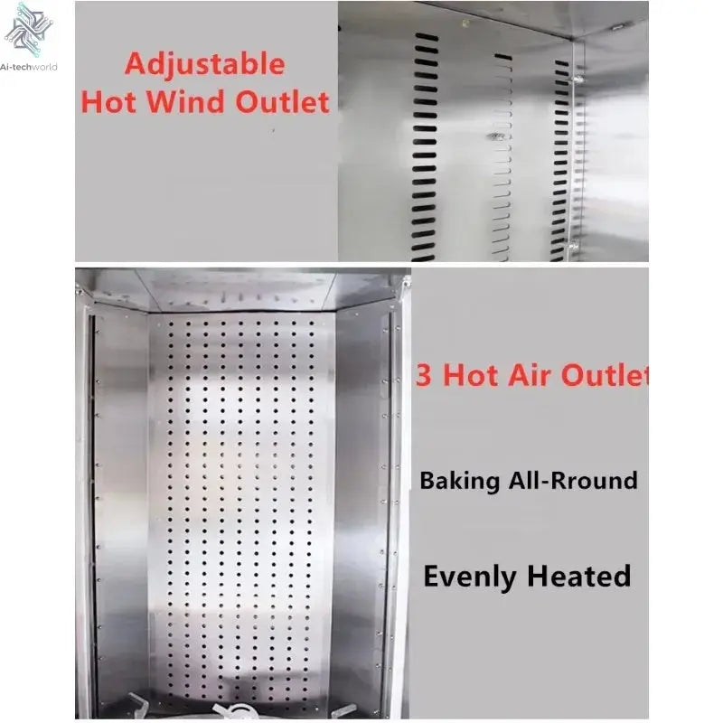 Gas Diesel Electric Industrial Rotary Oven for Bakery Sale Bread Baking,Italy Commercial 8 16 32 64 Trays Rack Rotary Oven Ai-TechWorld 