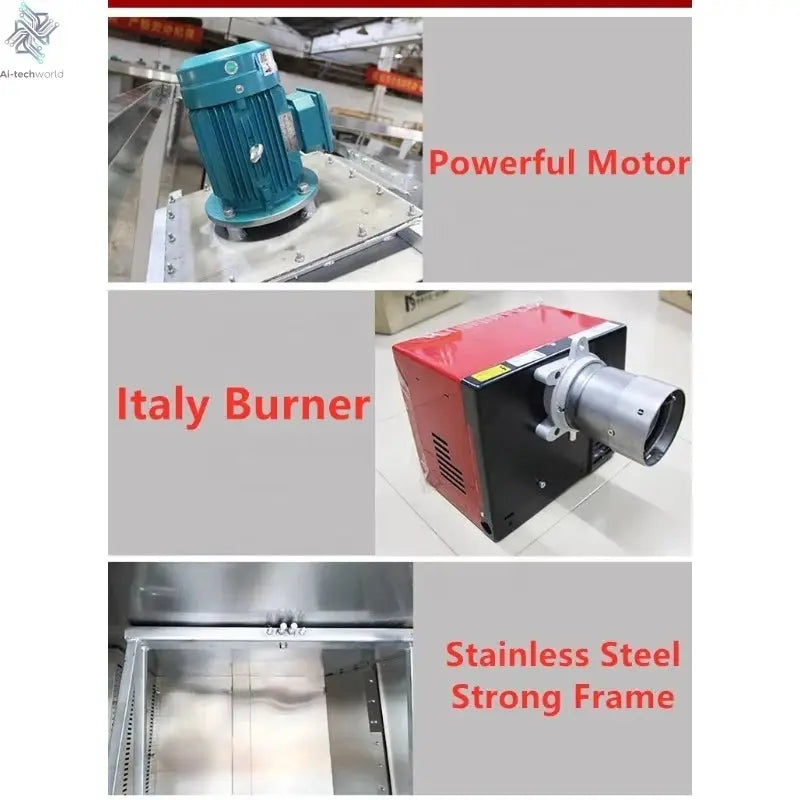 Gas Diesel Electric Industrial Rotary Oven for Bakery Sale Bread Baking,Italy Commercial 8 16 32 64 Trays Rack Rotary Oven Ai-TechWorld 