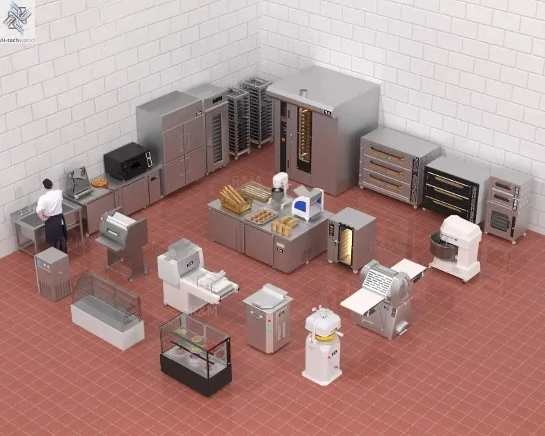 Gas Diesel Electric Industrial Rotary Oven for Bakery Sale Bread Baking,Italy Commercial 8 16 32 64 Trays Rack Rotary Oven Ai-TechWorld 