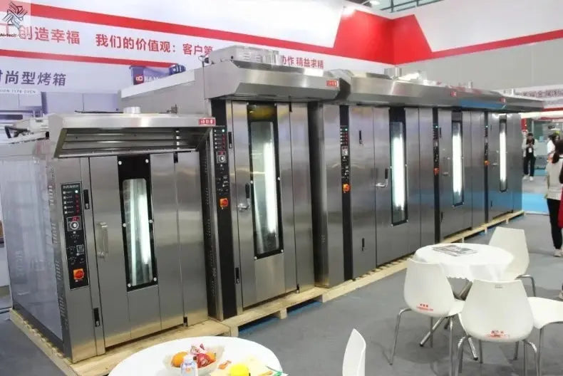 Gas Diesel Electric Industrial Rotary Oven for Bakery Sale Bread Baking,Italy Commercial 8 16 32 64 Trays Rack Rotary Oven Ai-TechWorld 