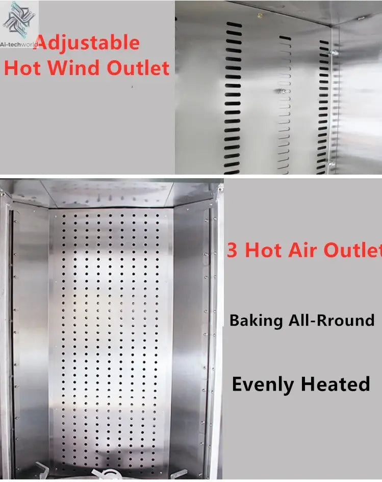 Gas Diesel Electric Industrial Rotary Oven for Bakery Sale Bread Baking,Italy Commercial 8 16 32 64 Trays Rack Rotary Oven Ai-TechWorld 