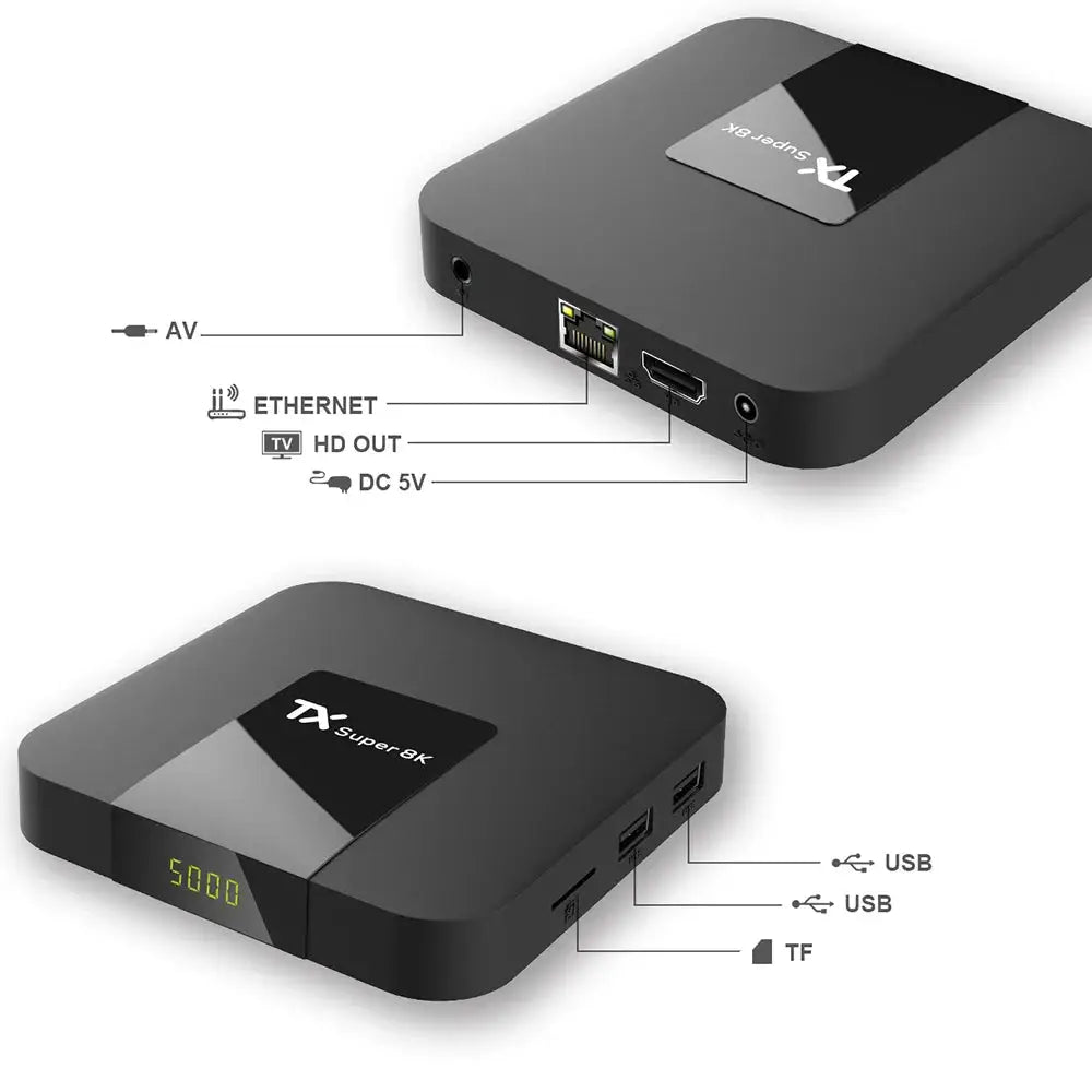 [Genuine]Hot selling Super Smart TV Box TX Super 8K Android 11 TV box Global Market Media Player Shows 2GB 16GB Wifi Set Top Box Ai-TechWorld 