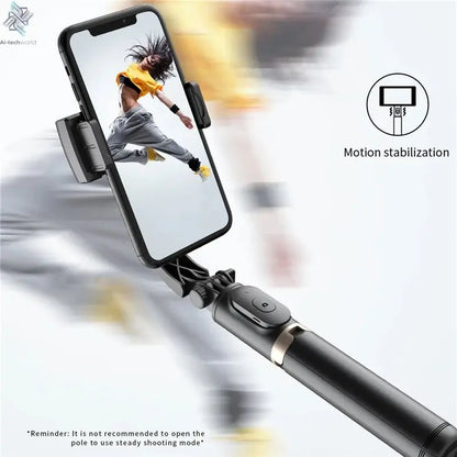 Roreta 2023 NEW Gimbal Stabilizer Selfie Stick Foldable Wireless Tripod with Bluetooth Shutter Monopod for IOS Android - Ai - TechWorld
