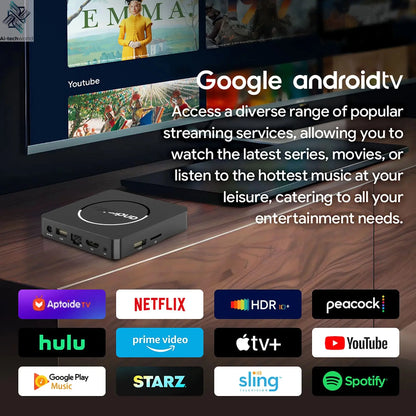 Global Version Mortal Smart Streaming Media TV Box Android13 AllwinnerH313  Bluetooth Google Assistant 2.4G&5G Wifi 4KHD Q1 Ai-TechWorld 