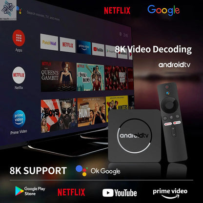 Global Version Mortal Smart Streaming Media TV Box Android13 AllwinnerH313  Bluetooth Google Assistant 2.4G&5G Wifi 4KHD Q1 Ai-TechWorld 