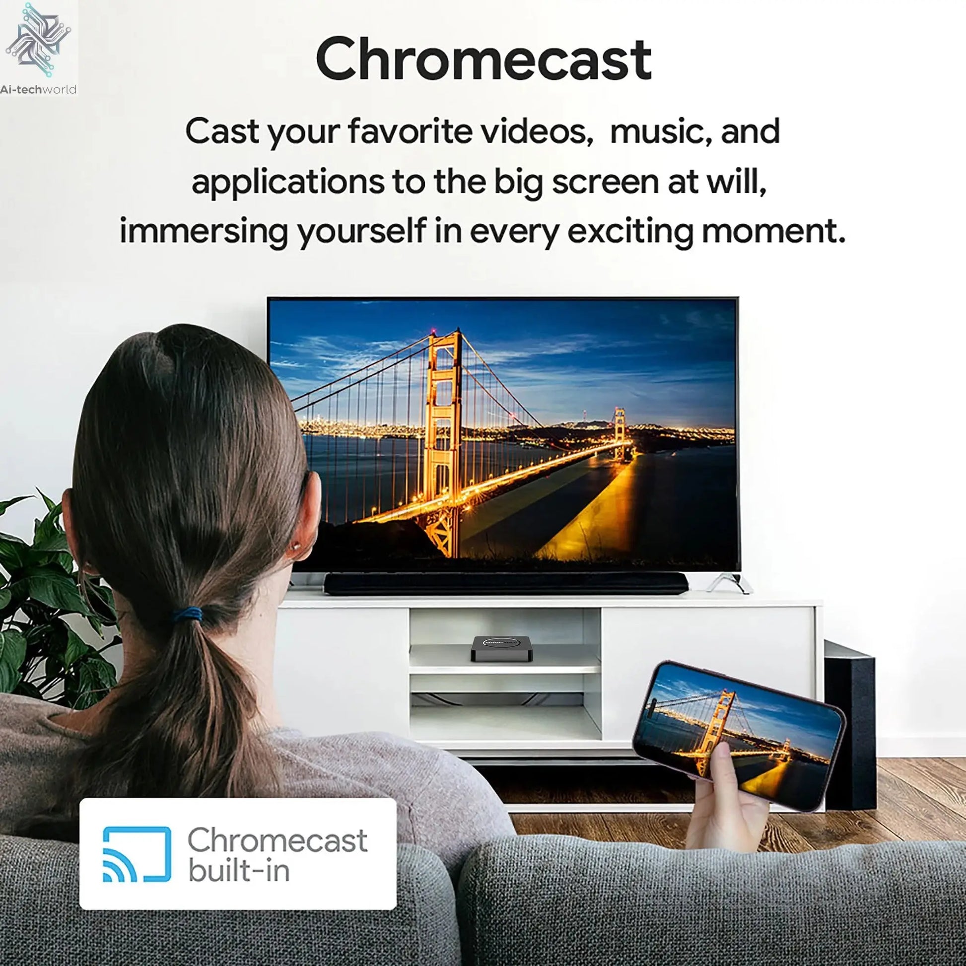 Global Version Mortal Smart Streaming Media TV Box Android13 AllwinnerH313  Bluetooth Google Assistant 2.4G&5G Wifi 4KHD Q1 Ai-TechWorld 