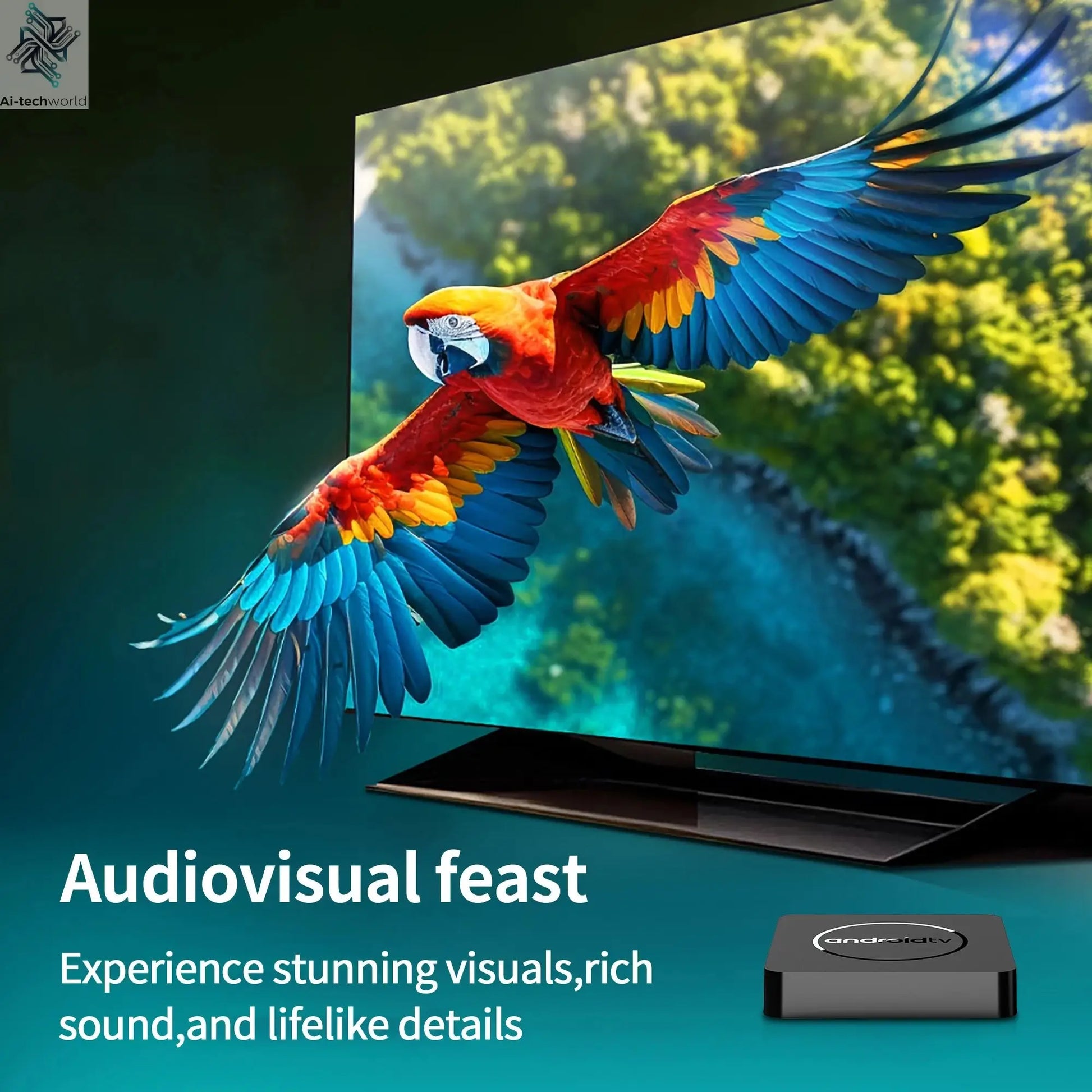 Global Version Mortal Smart Streaming Media TV Box Android13 AllwinnerH313  Bluetooth Google Assistant 2.4G&5G Wifi 4KHD Q1 Ai-TechWorld 