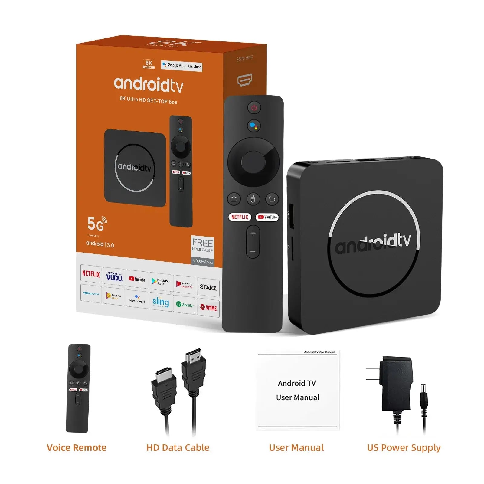 Global Version Mortal Smart Streaming Media TV Box Android13 AllwinnerH313  Bluetooth Google Assistant 2.4G&5G Wifi 4KHD Q1 Ai-TechWorld 