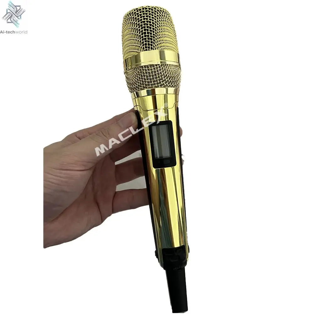Gold ！！！ MACLEX EW9000 UHF Long Distance Dual Channel Handheld Professional Wireless Microphone System Stage Performance MIC Ai-TechWorld 