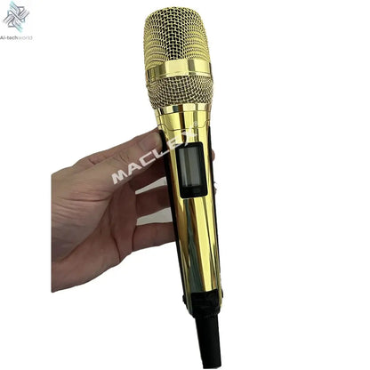 Gold ！！！ MACLEX EW9000 UHF Long Distance Dual Channel Handheld Professional Wireless Microphone System Stage Performance MIC Ai-TechWorld 