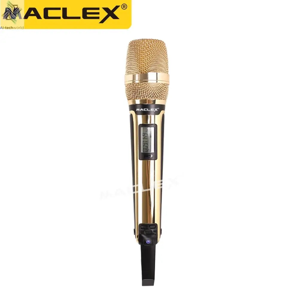 Gold ！！！ MACLEX EW9000 UHF Long Distance Dual Channel Handheld Professional Wireless Microphone System Stage Performance MIC Ai-TechWorld 