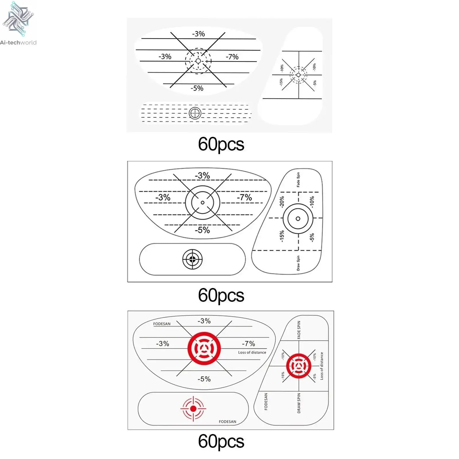 Golf Club Sticker Carbonless Tape Labels Golf Swing Analyzer Training Aid for Improving Accuracy and Consistency - Ai-TechWorld
