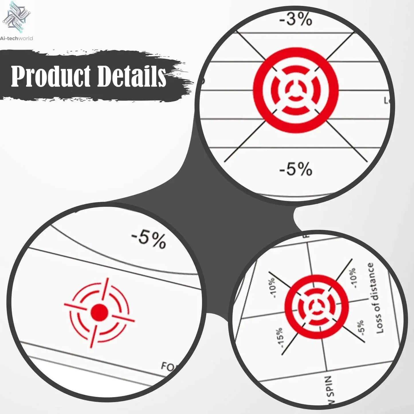 Golf Club Sticker Carbonless Tape Labels Golf Swing Analyzer Training Aid for Improving Accuracy and Consistency - Ai-TechWorld
