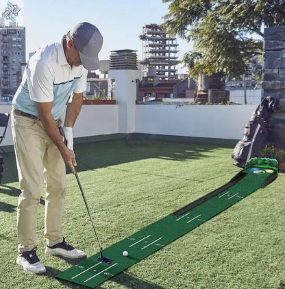Golf Putting Practice Device Golf Training Equipment Indoor and Outdoor Putting Practice Mat Velvet Blanket Set Trainer as Gifts - Ai-TechWorld