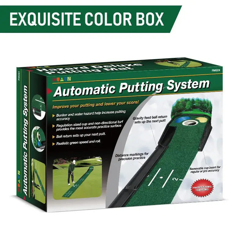 Golf Putting Practice Device Golf Training Equipment Indoor and Outdoor Putting Practice Mat Velvet Blanket Set Trainer as Gifts - Ai-TechWorld