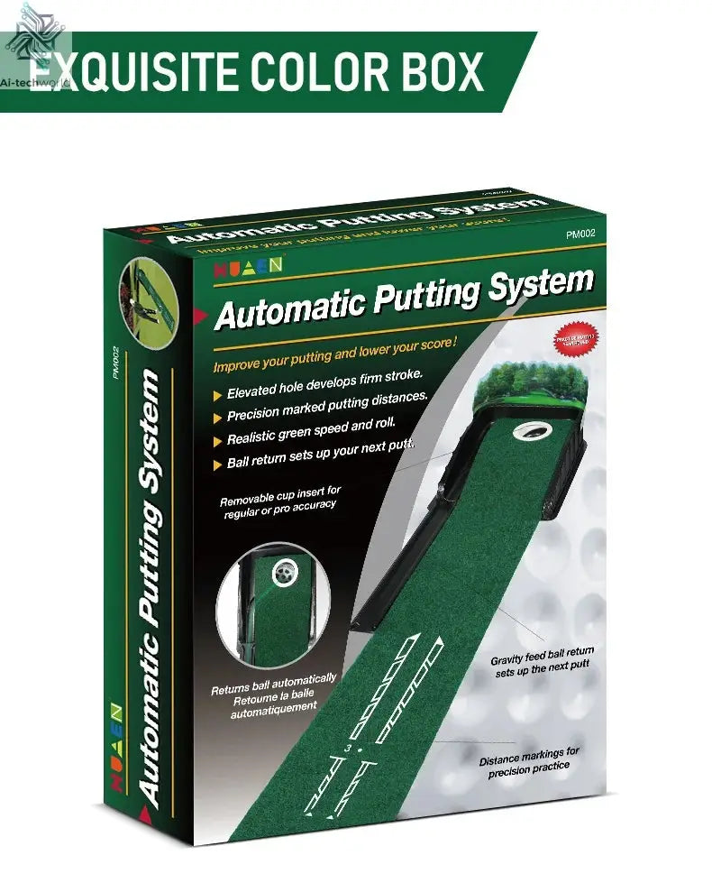 Golf Putting Practice Device Golf Training Equipment Indoor and Outdoor Putting Practice Mat Velvet Blanket Set Trainer as Gifts - Ai-TechWorld