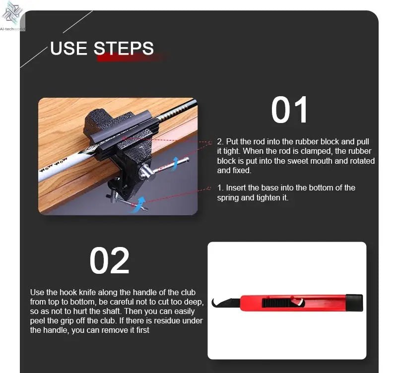 Golf Tools Golf Accessories Replace Club Grip Indoor Outdoor Fast Lightweight Simple Tools Essential Training Supplies Gift Set - Ai-TechWorld