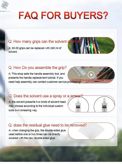 Golf Tools Golf Accessories Replace Club Grip Indoor Outdoor Fast Lightweight Simple Tools Essential Training Supplies Gift Set - Ai-TechWorld