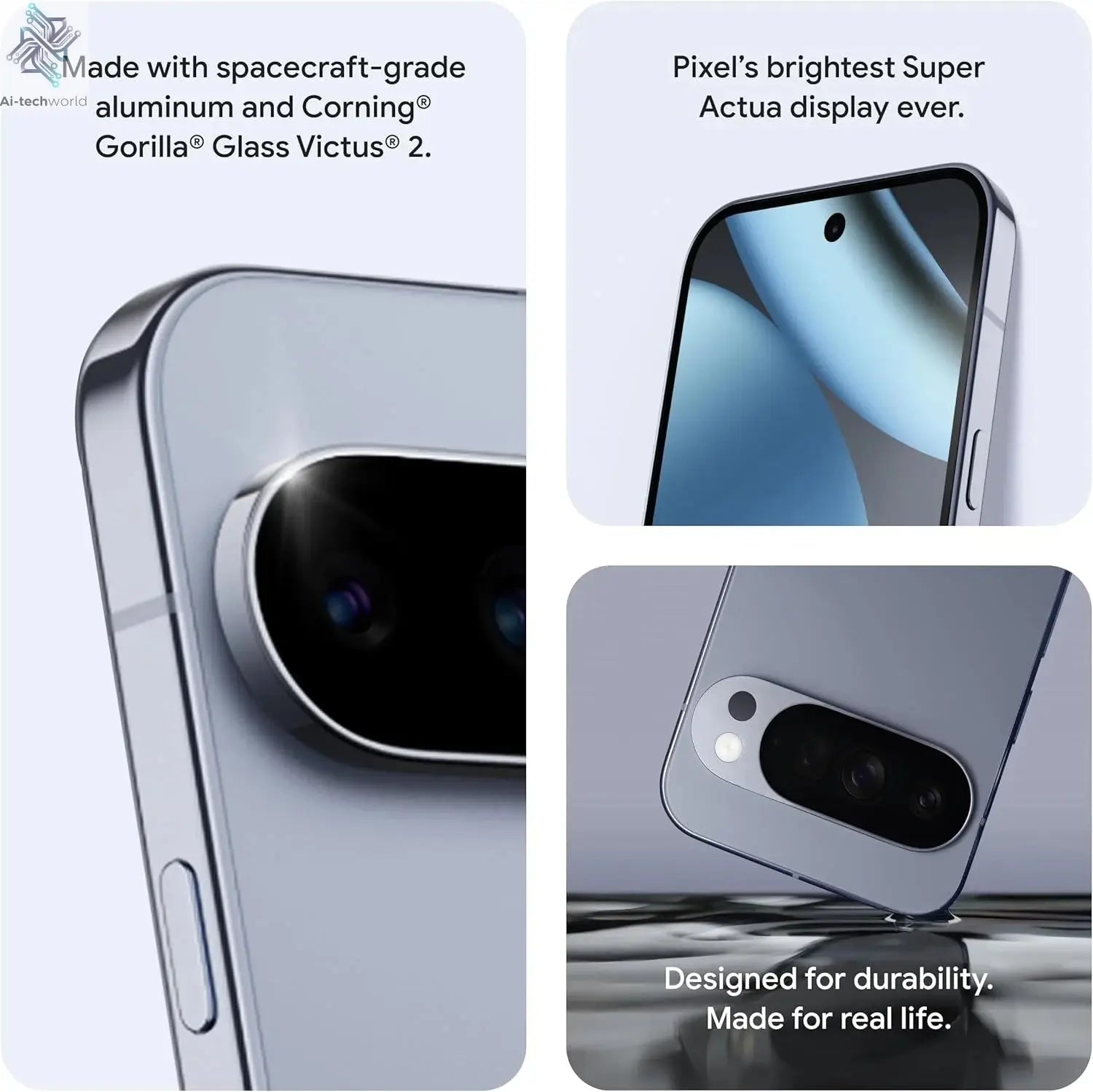 Google Pixel 10 Pro XL - 1Nano SIM+1eSIM, Tensor G5, Fast-Charging 24+ Hour Battery 5200 mah, and 6.8" Super Actua Display Ai-TechWorld 