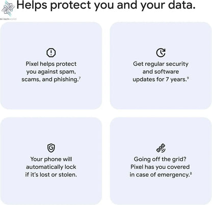 Google Pixel 10 Pro XL - 1Nano SIM+1eSIM, Tensor G5, Fast-Charging 24+ Hour Battery 5200 mah, and 6.8" Super Actua Display Ai-TechWorld 