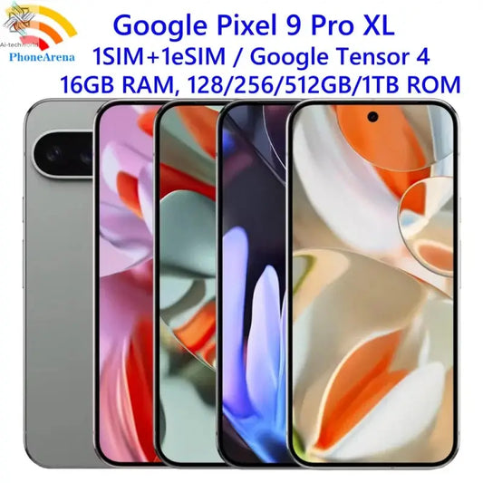 Google Pixel 9 Pro XL 5G 16GB RAM 128/256/512GB/1TB ROM 6.8" OLED NFC Google Tensor G4 Octa Core Unlocked Original Cell Phone Ai-TechWorld 