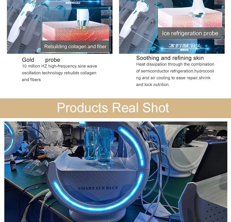 2025 Newest Profession 7 In 1 Smart Facial Cleansing Skin Analyze Deep Pore Vacuum Lift Anti-aging Beauty Machine Ice Blue Ai-TechWorld 