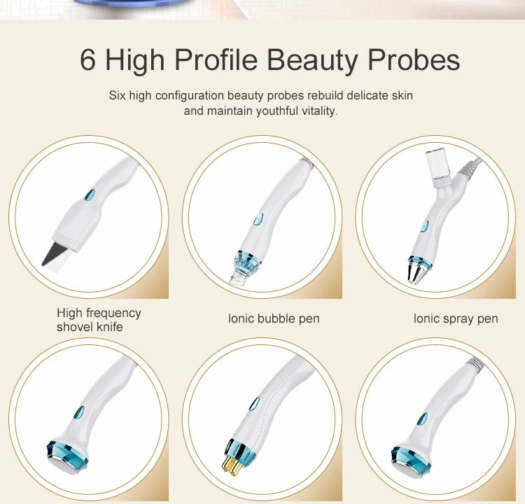 2025 Newest Profession 7 In 1 Smart Facial Cleansing Skin Analyze Deep Pore Vacuum Lift Anti-aging Beauty Machine Ice Blue Ai-TechWorld 