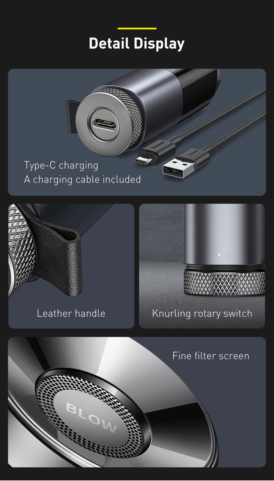 Baseus LED Display Automatic Alcohol Tester Professional Breath Alcohol Tester Rechargeable Breathalyzer Alcohol Test Tools Ai-TechWorld 