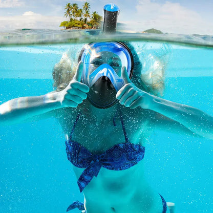 COPOZZ Professional Snorkeling Diving Mask Underwater Scuba Full Face Snorkel Mask Anti Fog Goggles for Adult Swimming Equipment Ai-TechWorld 