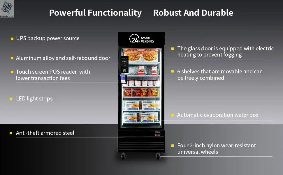 HAHA Smart Vending Freezer POS NFC Temperature Range -8F to 50F for Ice Cream And Drinks(550) Ai-TechWorld 