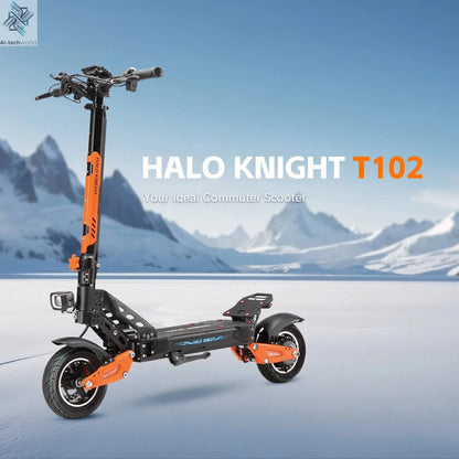 HALO KNIGHT T102 Electric Scooter Foldable 1200W 50KM/H Electric Scooters Cheap 52V 21AH E Scooter 10Inch Escooter for Adults Ai-TechWorld 