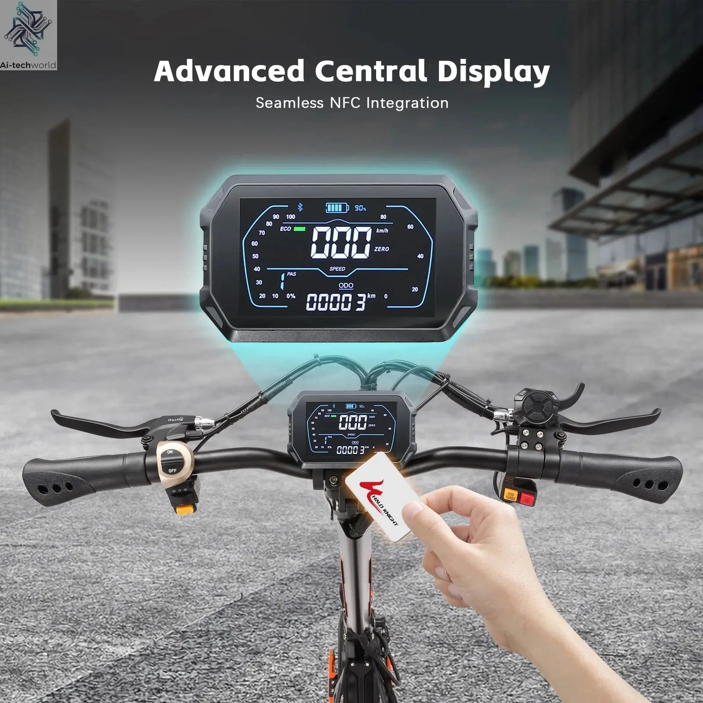 HALO KNIGHT T102 Electric Scooter Foldable 1200W 50KM/H Electric Scooters Cheap 52V 21AH E Scooter 10Inch Escooter for Adults Ai-TechWorld 