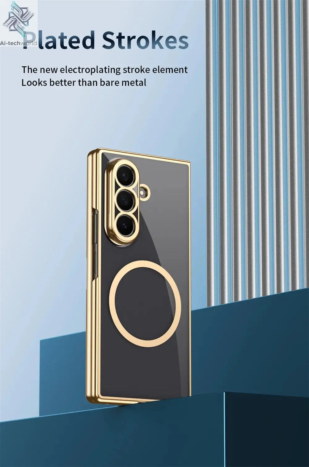HD Clear Tempered Film Screen Protection Magnetic Phone Case For Samsung Z Fold 7 6 5 zfold 4 3 For Magsafe Wireless Charge Caps Ai-TechWorld 