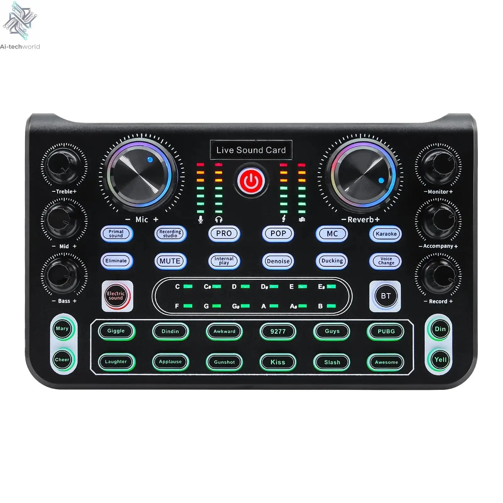 HD X60 Sound Card English Version Professional Sound Cards Audio Mixer For Karaoke Broadcast KTV Singing Live Sound Mixer Ai-TechWorld 