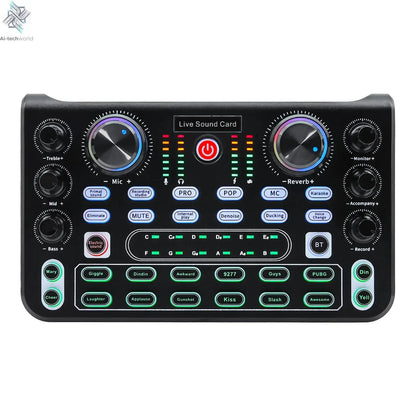 HD X60 Sound Card English Version Professional Sound Cards Audio Mixer For Karaoke Broadcast KTV Singing Live Sound Mixer Ai-TechWorld 