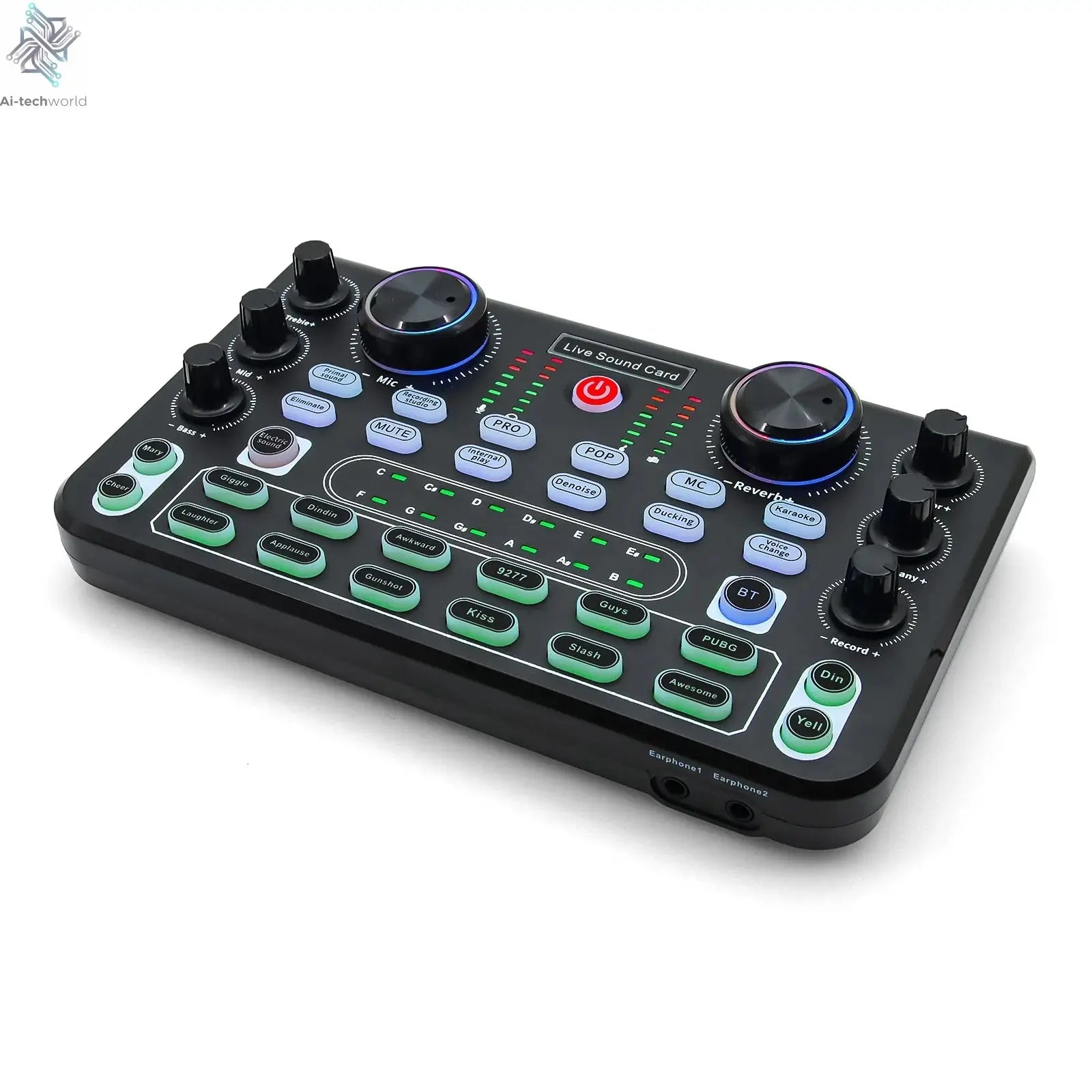 HD X60 Sound Card English Version Professional Sound Cards Audio Mixer For Karaoke Broadcast KTV Singing Live Sound Mixer Ai-TechWorld 