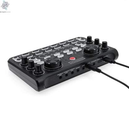 HD X60 Sound Card English Version Professional Sound Cards Audio Mixer For Karaoke Broadcast KTV Singing Live Sound Mixer Ai-TechWorld 