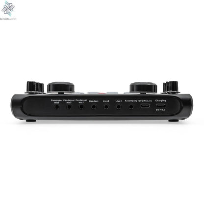 HD X60 Sound Card English Version Professional Sound Cards Audio Mixer For Karaoke Broadcast KTV Singing Live Sound Mixer Ai-TechWorld 