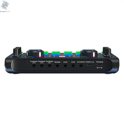 HD X60 Sound Card English Version Professional Sound Cards Audio Mixer For Karaoke Broadcast KTV Singing Live Sound Mixer Ai-TechWorld 