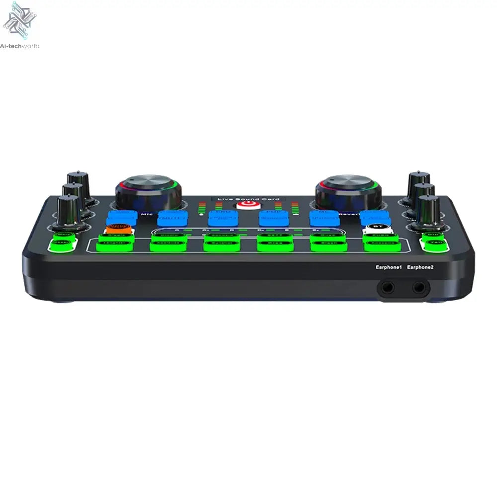 HD X60 Sound Card English Version Professional Sound Cards Audio Mixer For Karaoke Broadcast KTV Singing Live Sound Mixer Ai-TechWorld 