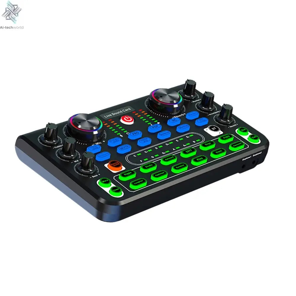 HD X60 Sound Card English Version Professional Sound Cards Audio Mixer For Karaoke Broadcast KTV Singing Live Sound Mixer Ai-TechWorld 