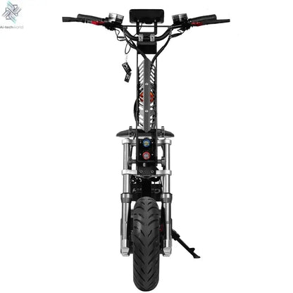 HEZZO 8000W Electric Scooter Dual Motor Top Speed 90-100KM/H，72V 50Ah ，16Inch Off-Road Tires Sport Folding F8 eScooter Ai-TechWorld 