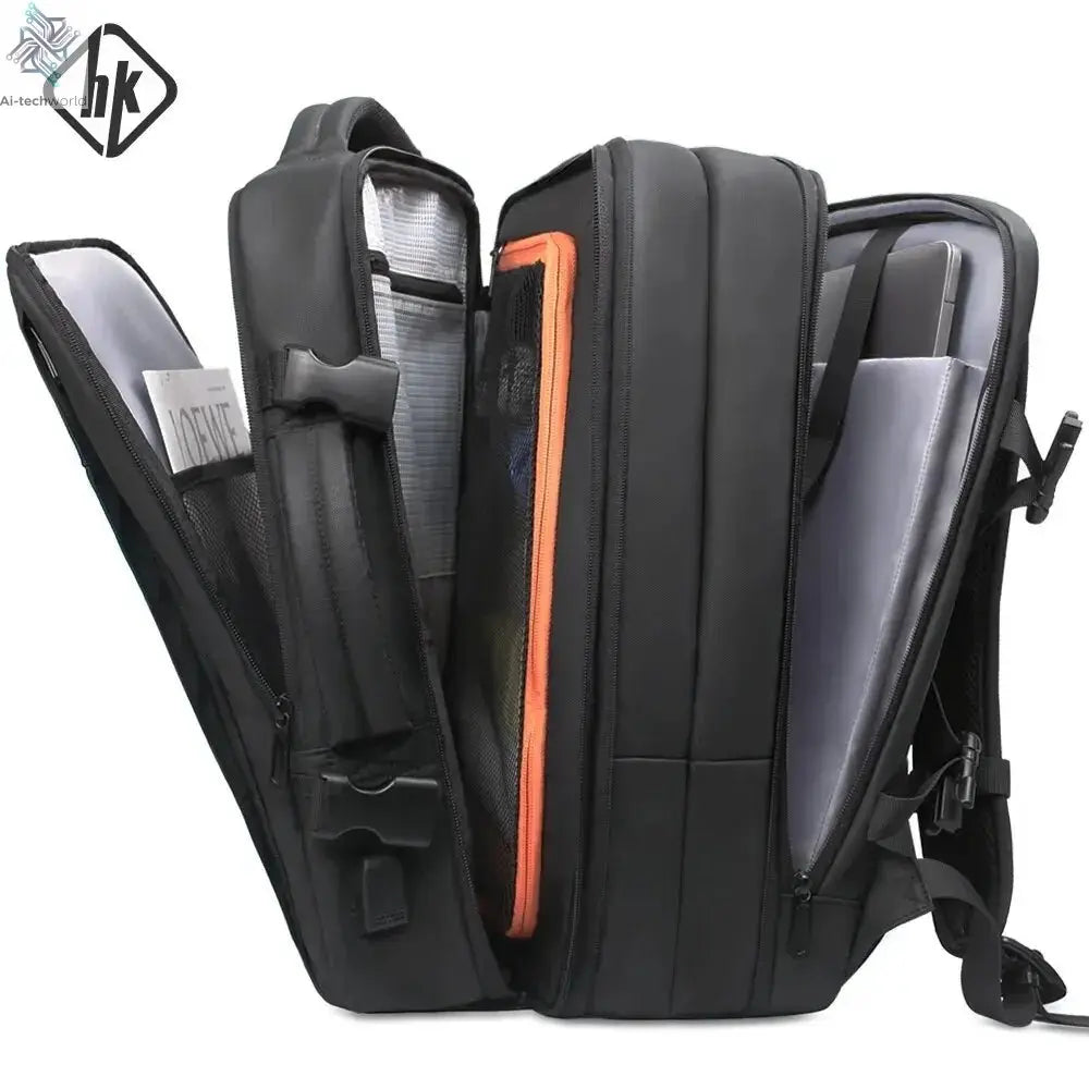 HK Business Backpack for Men Waterproof Anti-Theft 15.6” Laptop Backpack Casual Large Capacity Expandable Travel Bag Short Trip Ai-TechWorld