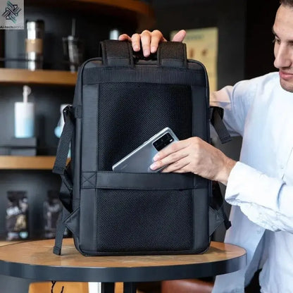 HK Business Backpack for Men Waterproof Anti-Theft 15.6” Laptop Backpack Casual Large Capacity Expandable Travel Bag Short Trip Ai-TechWorld