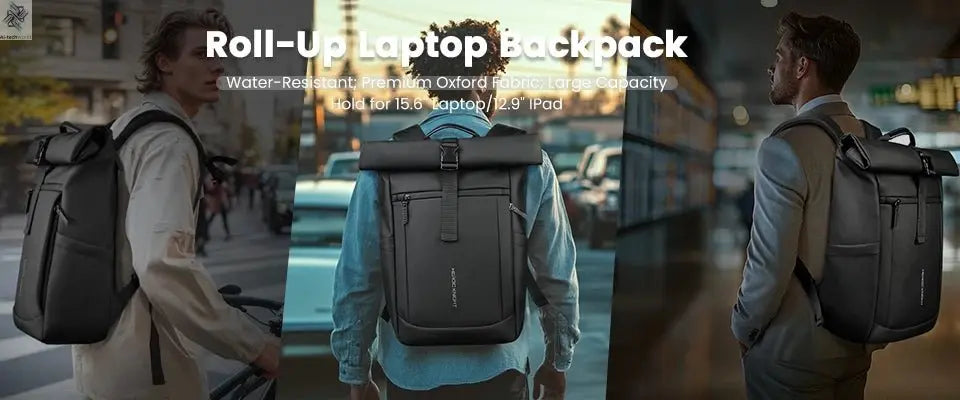 HK Business Backpack for Men Waterproof Anti-Theft 15.6” Laptop Backpack Casual Large Capacity Expandable Travel Bag Short Trip Ai-TechWorld