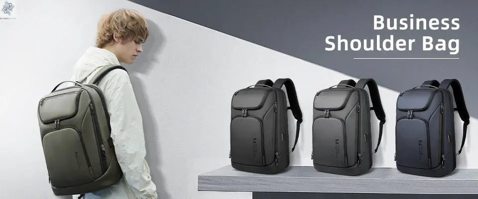 HK Business Backpack for Men Waterproof Anti-Theft 15.6” Laptop Backpack Casual Large Capacity Expandable Travel Bag Short Trip Ai-TechWorld